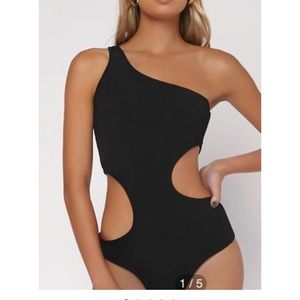 Shein Black Cut Out Bodysuit